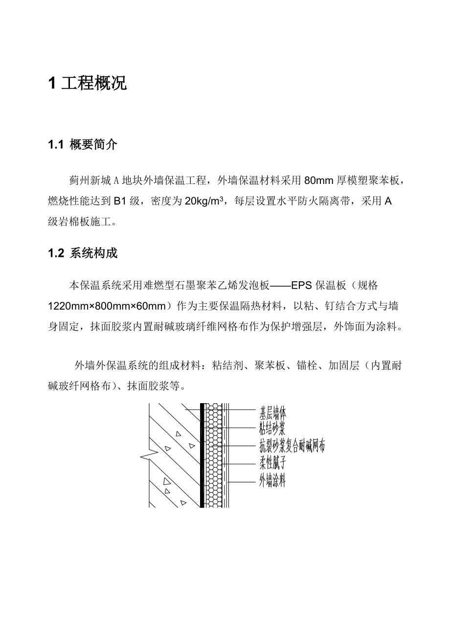 外墙内保温施工方案最新版